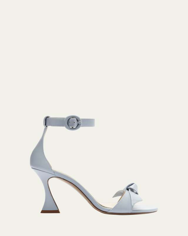 Clarita Knot Ankle-Strap Leather Sandals